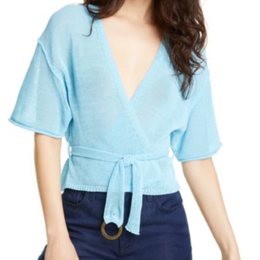 🆕 Free People Oh Hello Wrap Front Cardi Sweater Size XS